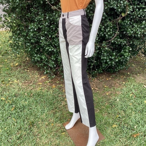 NewLook Patch Work Multicolor High Rise Wide Leg Trousers/Balloon Leg - Picture 6 of 10